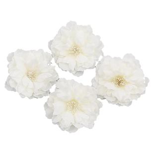 白色系仿真花假花绢花玫瑰牡丹花绣球花发饰服饰装饰配件头花配饰