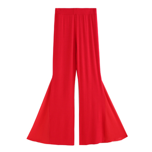 宽松舞蹈练功裤女成人莫代尔雪纺微喇直筒裤古典民族舞形体瑜伽裤