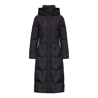 【商场同款】JESSIE黑色85鹅绒中长款羽绒服女冬加厚保暖修身外套