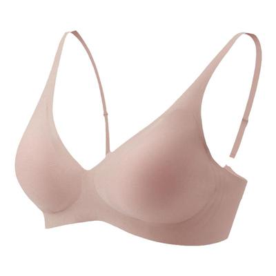红豆居家简约果冻条聚拢柔软胸罩