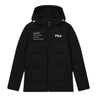 FILA斐乐男子羽绒服短款冬季运动外套鸭绒连帽时尚保暖加厚男上衣