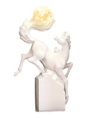 马到成功客厅摆件入户玄关灯办公室高级感小众领导开业礼物工艺品