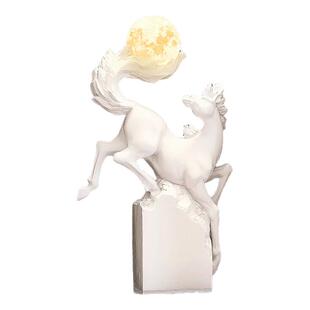 马到成功客厅摆件入户玄关灯办公室高级感小众领导开业礼物工艺品