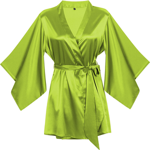 桑蚕丝性感睡衣纯欲风家居服真丝新娘晨袍婚礼结婚本命年红色睡袍