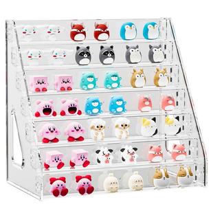 萌粒展示盒亚克力果蔬淘气包迷你盲盒架收纳乐.高摆件透明手办柜