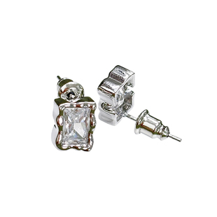 方糖家 小巧精致方块剔透简约耳钉小众设计气质百搭时尚耳环耳饰