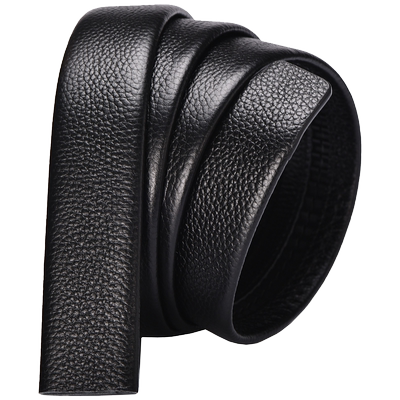 头层纯牛皮腰带自动扣带身无扣