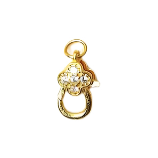 925银项链扣饰品扣扣头吊坠玉石水晶玉石翡翠专用扣头DIY配饰