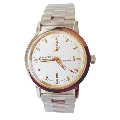 库存瑞士正品英纳老式机械发条