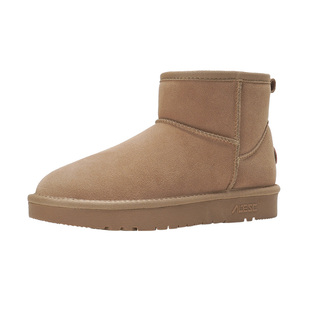 艾斯臣加绒短筒雪地靴女春秋季新款保暖棉鞋加厚面包女鞋子二棉鞋