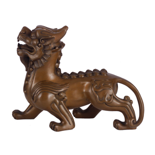 知柿紫铜双角貔貅工艺品家居瑞兽铜貔貅客厅摆件开业礼品