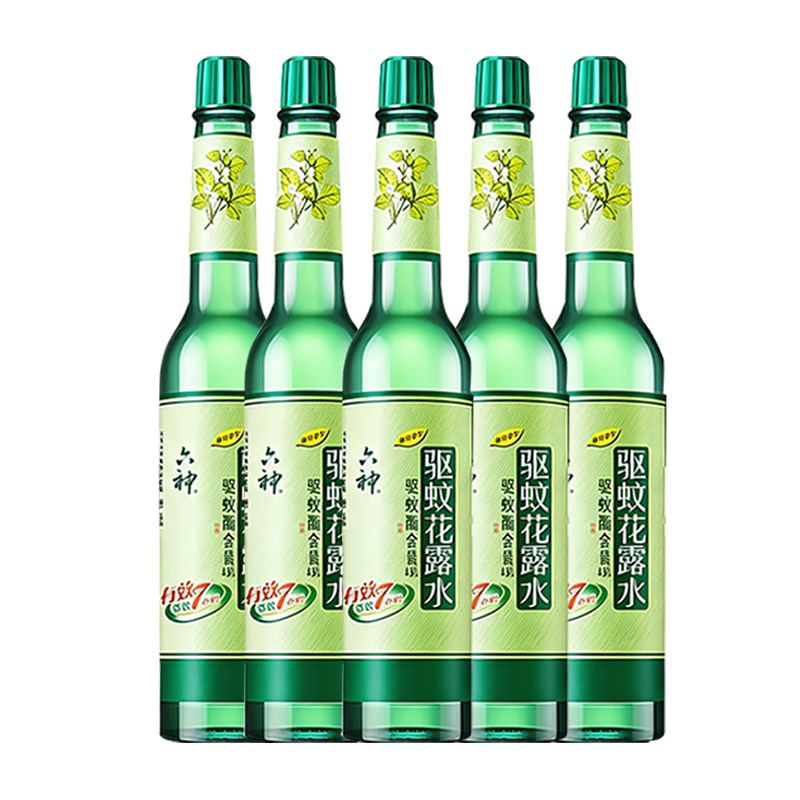 六神花露水5瓶驱蚊止痒大容量经典玻璃官方旗舰正品香薰整箱批发