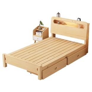 折叠床单人成人出租房家用双人午休实木简易硬板1米2午睡1米5小床