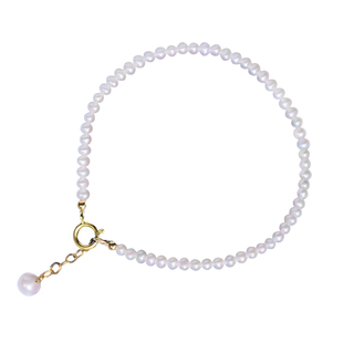 【小米粒】天然近圆淡水无核小珍珠手链2-3mm极细叠戴复古手串女