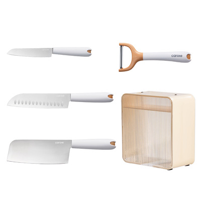 卡罗特刀具套装厨房全套组合辅食不锈钢菜刀水果刀组合家用刀架