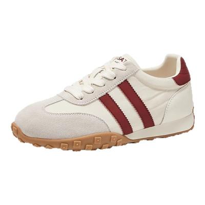 星期六官方超火红色内增高德训鞋