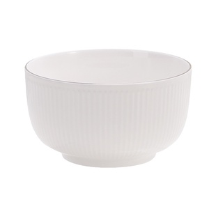 雅诚德立体浮雕金边轻奢风家用餐具成人北欧简约网红碗碟套装汤碗