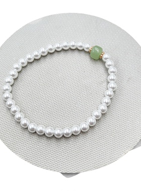 玻璃珍珠手链女串珠小众设计高级感送女友珍珠手串H028