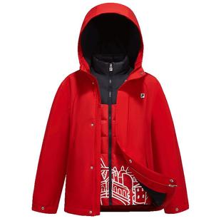 FILA KIDS斐乐童装男童羽绒服2026春新款儿童两件套新年款上衣