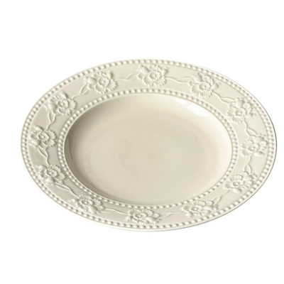 法式复古浮雕下午茶陶瓷甜品盘子