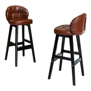 实木吧台椅高脚凳家用椅子吧凳轻奢酒吧桌椅现代简约高凳子吧椅