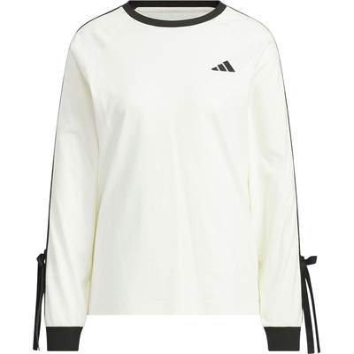 Adidas/阿迪达斯正品2025女士时尚宽松圆领亲肤针织长袖T恤KG3859
