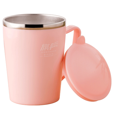 儿童水杯子304不锈钢带盖牛奶杯口杯