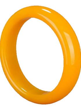 2020新款天然黄色玉玉手镯金丝玉戈壁玉鸡油黄女款镯子简约时尚