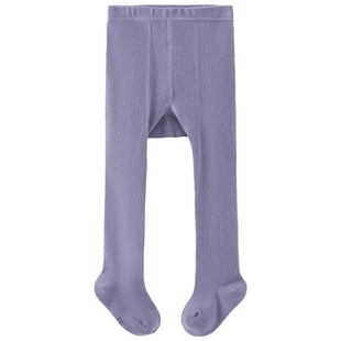 papa爬爬秋季婴儿打底裤子男女宝纯色连裤袜弹力柔软亲肤可爱