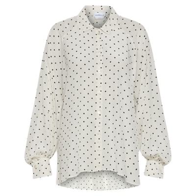 【2026早秋新品】MARELLA 女装桑蚕丝波点泡泡袖衬衫3116026102
