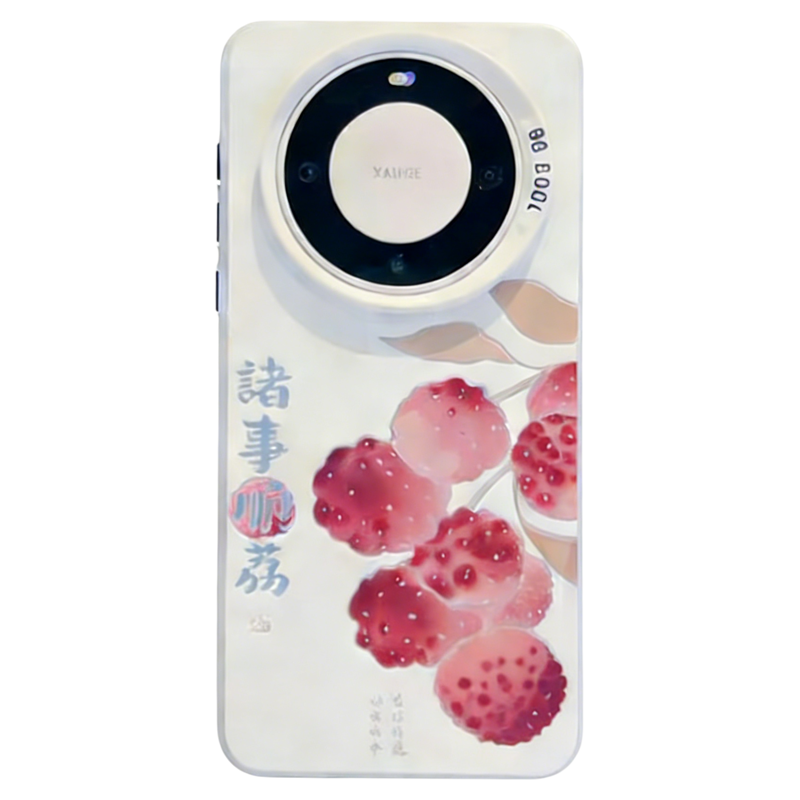 ins风小清新诸事顺荔适用华为mate60pro手机壳新款高级感mate70网红爆款手机壳mate80promax防摔外壳保护套女