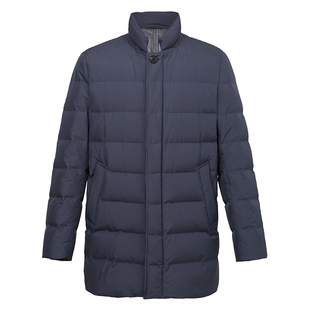 JODOLL乔顿季男士中长款羽绒服立领商务休闲保暖白鸭绒外套秋冬