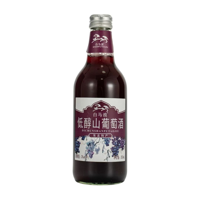 白马浪 甜型山葡萄酒 自然发酵 非配制酒 微醺低度 女士 气泡果酒