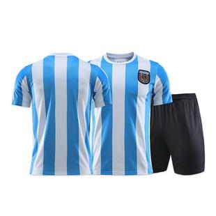 1986阿根廷马拉多纳球衣复古足球服套装男定制世界杯球衣成人儿童