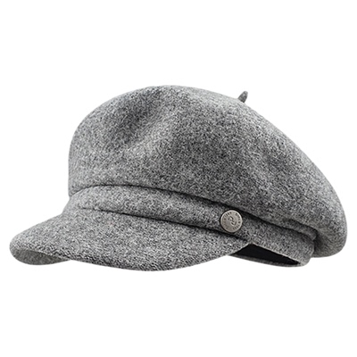 意大利BV沈月同款白色贝雷帽女