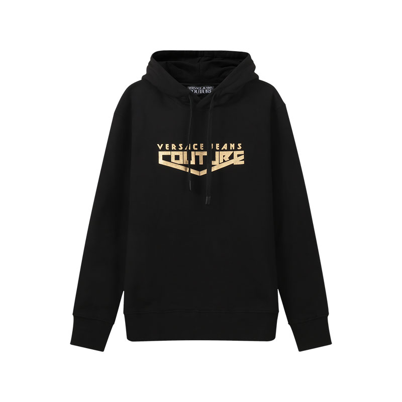 【自营】Versace Jeans Couture男士棉质加绒款连帽卫衣运动衫
