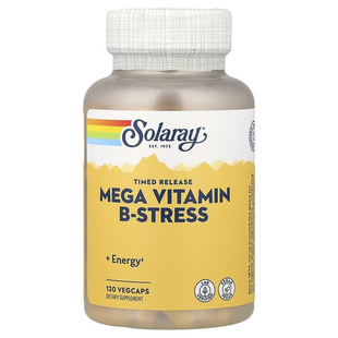 Solaray复合多种vb叶酸b2b6b12烟酰胺B族维生素缓释胶囊