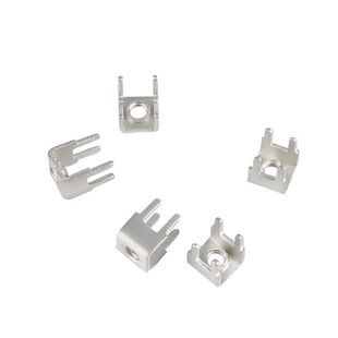 pcb8m4焊接螺母接线端子黄铜四脚电线接线柱五金插片固定座连接器