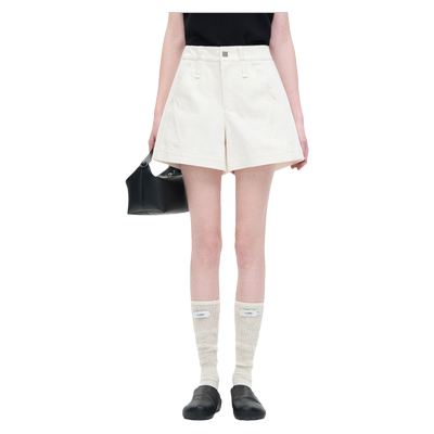 【618限时直降】N·MORE设计师品牌 白色A字版设计感小众短裤女