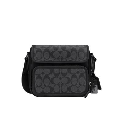 【自营】COACH/蔻驰男士PVC配皮单肩斜挎包 C9870单肩包