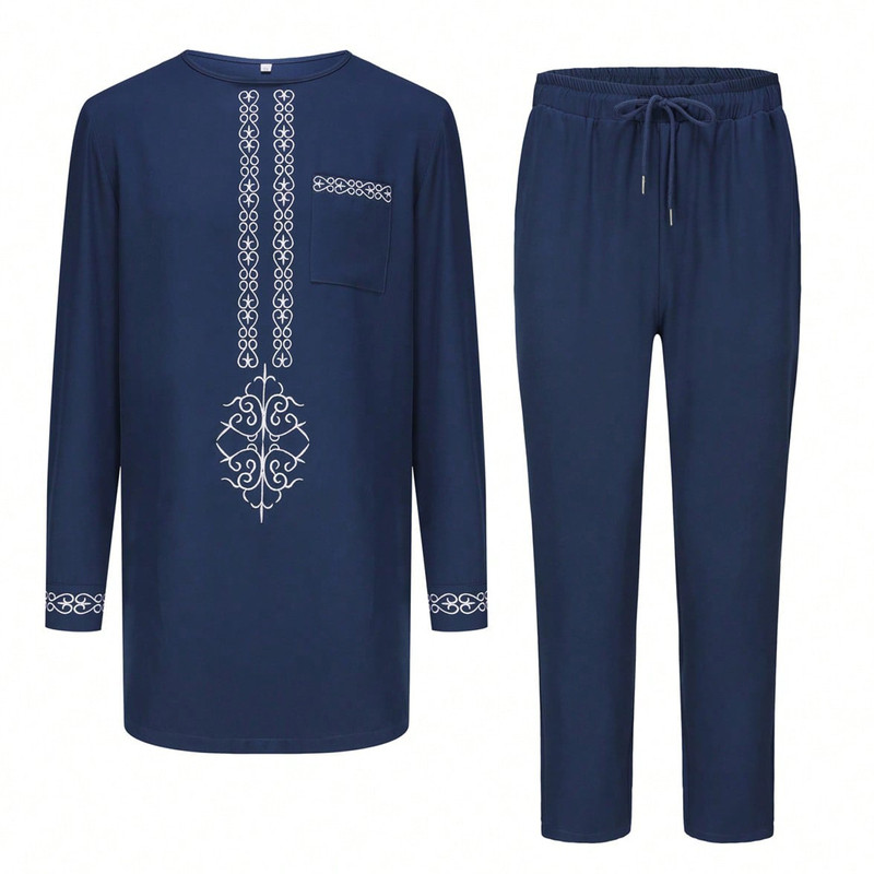 非洲男士钉珠宴会两件套套装礼服商务民族服饰Luxury Formal Suit