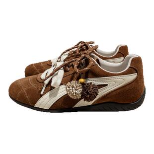 复古拼色松果德训鞋女2026年新春款季百搭休闲运动鞋薄底阿甘鞋子