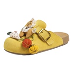 红蜻蜓厚底勃肯鞋女半拖2026春季新款一脚蹬女鞋软底增高包头拖鞋