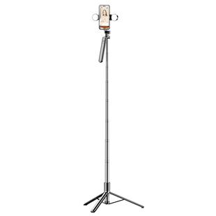 四轴】2026新款自拍杆落地三脚架手机通用自拍神器360度旋转手持防抖云台旅游便携拍照直播拍摄支架多功能24