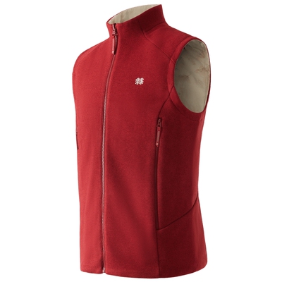 KOLON SPORT可隆抓绒衣保暖POLARTEC男女同款CNY两面穿抓绒马夹