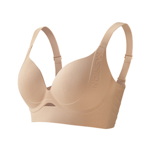 大胸显小内衣女士聚拢收副乳防下垂承托无痕薄款调整型大码文胸罩