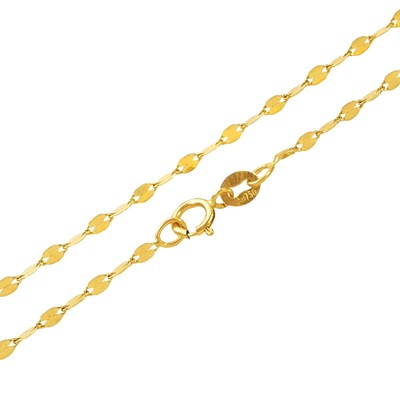 不掉色闪亮萃光14K包金锁骨链女