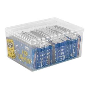 杯套收纳盒透明防尘大容量奶茶咖啡套小卡片防潮可叠加收藏储物盒