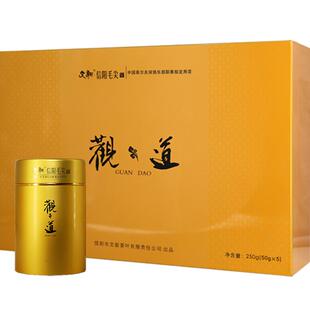 春茶上市文新信阳毛尖绿茶2026新茶明前精品观道50g*5茶叶礼盒装