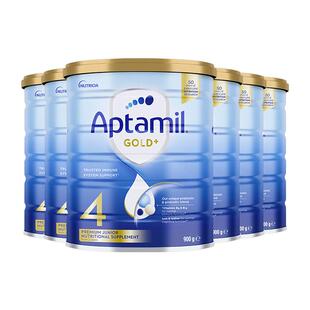 【自营】新西兰爱他美aptamil进口金装较大婴儿奶粉4段*6罐装澳洲